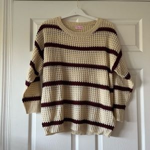 Pink Lily Stripe Sweater